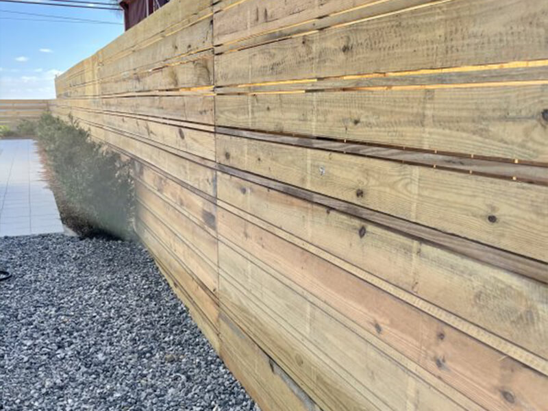 Pace FL horizontal style wood fence