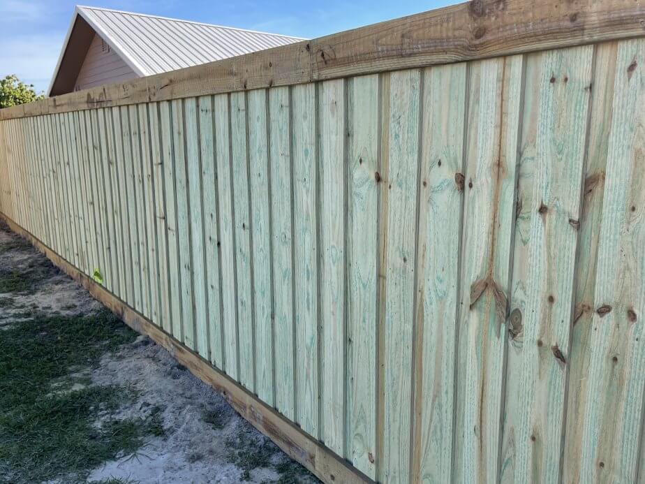 Parker FL cap and trim style wood fence