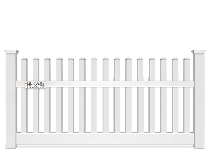 Athena straight top vinyl fence in Panama City Florida (4 foot panel shown; the 5 foot panel is the same design, taller)