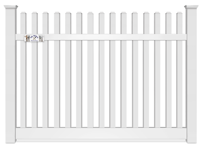6 Foot Straight Top Vinyl Fence Company in Panama City Florida