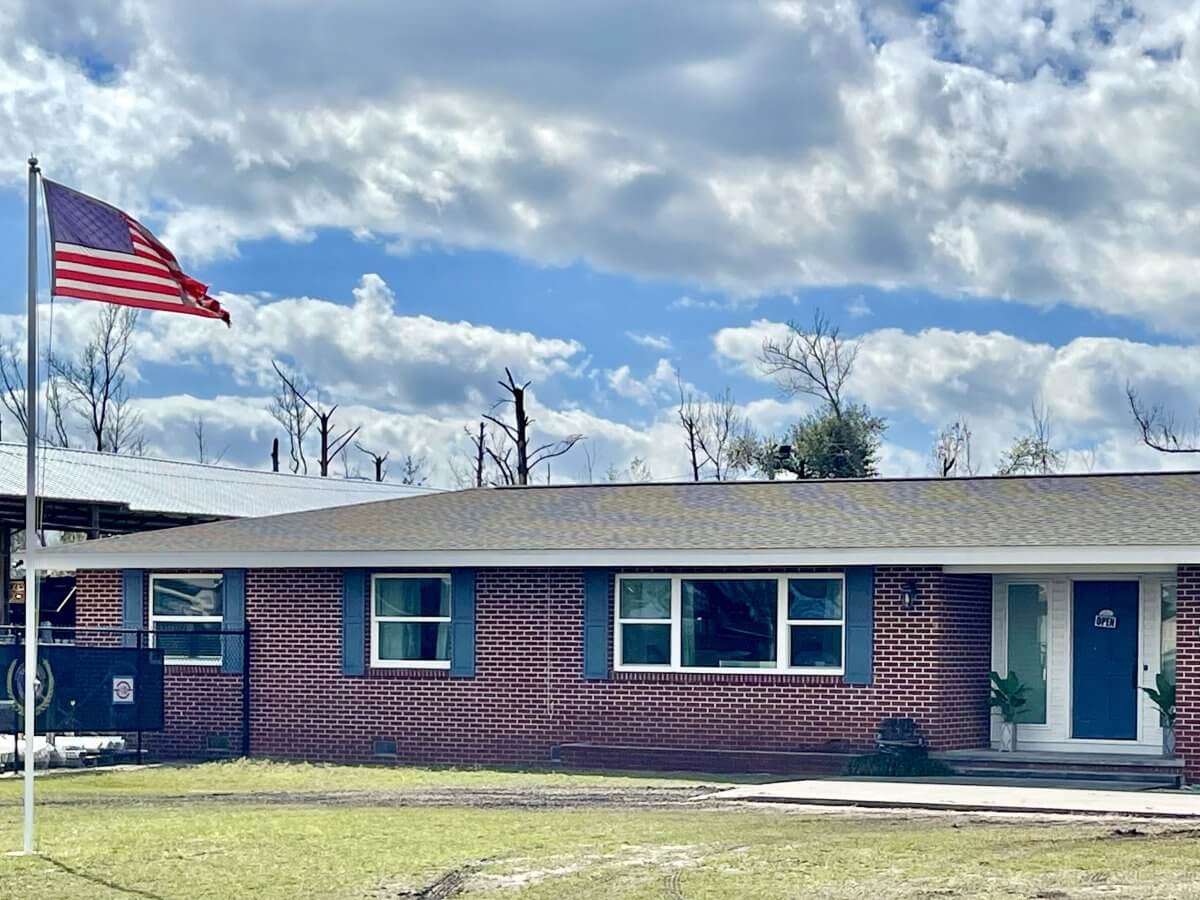 Commercial fence installation at a Panama City business